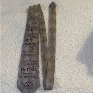 John 3:16 Bible Verse Silk Designer Christian Tie